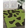 thumbnail image 3 of Ahgly Tapis Rond Lavable en Machine Intérieur Transitionnel Vert Pistache, 4 Pieds Rond, 3 of 7