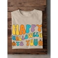thumbnail image 3 of Happy Halloween Groovy Style T-Shirt Men -Image by Shutterstock, Male Small, 3 of 4