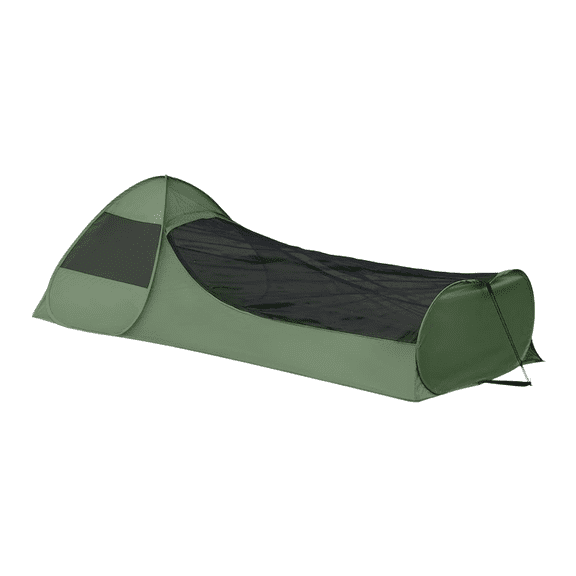Mosiee Outdoor Sleeping Bag Tent Automatic Opening with Skylight Net for Hiking Camping Green