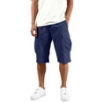 thumbnail image 3 of 3/4 Cargo Capri Shorts for Men Lightweight Elastic Drawstring Waist Bottoms Multi Pocket Below Knee Outdoor Trousers, #01 Navy, XL, 3 of 8