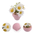 thumbnail image 2 of GOOHOCHY Plantas pequeñas para casa de muñecas, centros de mesa de margaritas realistas, mini margaritas artificiales, flores en maceta, modelo de bonsái en miniatura, 2 of 8