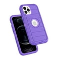 thumbnail image 2 of EBIZCITY iPhone12 / iPhone 12 Pro Case , Phone Case for Apple iPhone 12 / iPhone 12 Pro 6.1 inches, Shockproof Heavy Duty Armor Plastic & Rubber Rugged Bumper 3-in-1 Case Cover -Purple, 2 of 6
