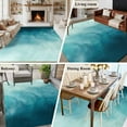 thumbnail image 5 of Large Area Rugs for Living Room Bedroom, Blue Teal Ombre 8'x10' Rug Washable Carpet Runner Indoor Outdoor, Coastal Beach Modern Abstract Art Non Slip Floor Mats Rug for Kitchen, Patio, 5 of 8