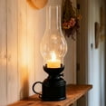 thumbnail image 5 of Flameless Kerosene Lamp Vintage Style LED Lantern, Battery Operated Table Lamp for Indoor Decoration, Nightstand Oil Lamp for Bedroom Living Room Emergency Lighting Halloween Christmas, 5 of 6