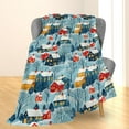 thumbnail image 2 of Winter Village Scenery Blanket - Soft Cozy Lightweight Flannel Throw Blanket for Adults Kids Women, Warm Fuzzy Blankets for Couch, Bed, Travel, Outdoor Use, Home Decor 50×40 in, 2 of 6