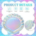 thumbnail image 3 of 96 Pcs Mermaid Paper Plates Seashell Plates Party Supplies 9 Inch Disposable Iridescent Holographic for Girl Kids Birthday Party Decorations, 3 of 7