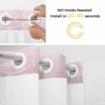 thumbnail image 2 of No Hook Pink Black Ombre Shower Curtain with Snap in Liner Set, Modern Abstract Striped Polka Dots Waterproof Fabric Bathroom Curtains with See Through Top Window, Hotel Style Stall 48 x 72 Inch, 2 of 9