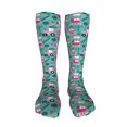 thumbnail image 5 of Honeii Excavator Print Calf Socks Sports Socks Seamless Toe, Trouser Socks,Knee High Long Socks for Women and Men-One Size, 5 of 8