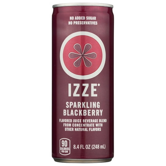 Izze Can Sparkling Juice Blackberry, 8.4 Fl Oz