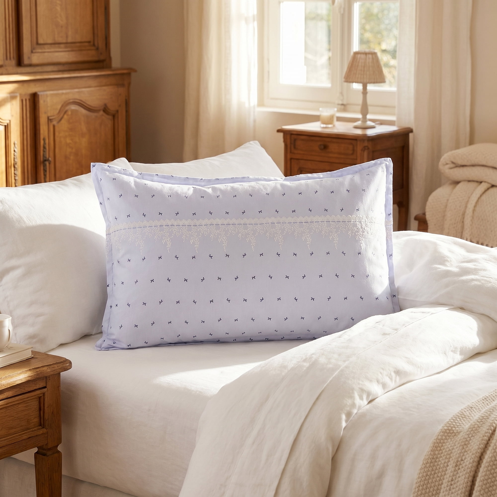 Unique Bargains 2 Pack Cotton Smooth Cooling Envelope Closure Pillowcases Blue A