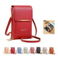 thumbnail image 4 of HonestMatter Crossbody Phone Purse, Phone Case Wallet with Touchscreen Window, Crossbody Phone Wallet for Women, PU Leather Small Crossbody Bag, Red, 4 of 4