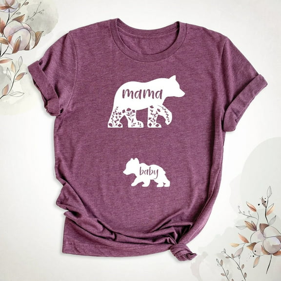 Maternity Mama Bear Baby Bear Shirt, Pregnancy Announcement Mothers Day Tee Tee, Mama Bear Pregnant Shirt, Mom Women T-Shirt, Mom To Be Tee, Full Size S-5XL