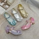 thumbnail image 4 of Zapatos de princesa para niñas, zapatos de cuero con cristales para niñas pequeñas, zapatos de primavera y otoño para niños, zapatos de tacón alto, zapatos para bebés y niños, 4 of 6