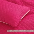 thumbnail image 4 of Exclusivo Mezcla Twin Quilt Set, 2-Piece Lightweight Twin Quilts Soft Bedspreads Bed Coverlets, Hot Pink, 68"x88", 4 of 9