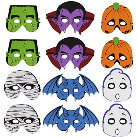 Kangaroo's Halloween Accessories - Halloween Foam Masks 12 Pack