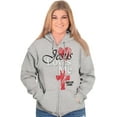 thumbnail image 4 of Jesus Loves Me Heart Cross Faith Zip Hoodie Sweatshirt Women Brisco Brands S, 4 of 5