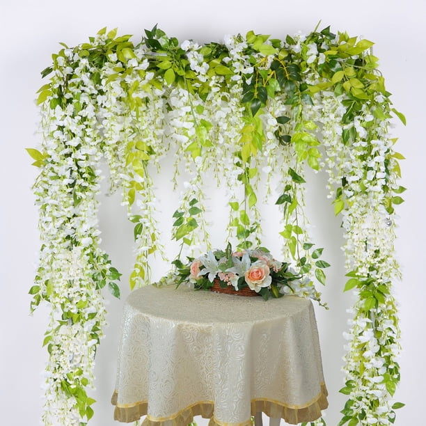 Vines Artificial Flower Vines 1.8 Meters Encrypted 4 Strands Vines Silk Hanging Flower Family Outdoor Ceremony Wedding Arch