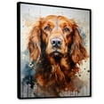 thumbnail image 2 of Designart "Impressionist Irish Setter II" Animals Dog Floater Framed Canvas Wall Art, 2 of 5