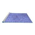 thumbnail image 2 of Ahgly Company Machine Washable Indoor Rectangle Abstract Blue Contemporary Area Rugs, 7' x 10', 2 of 4