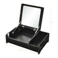 thumbnail image 2 of Gymax Coiffeuse 2-en-1 avec Miroir à Rabat, Boîte de Rangement de Table, Maquillage, Portable, Noir, 2 of 10