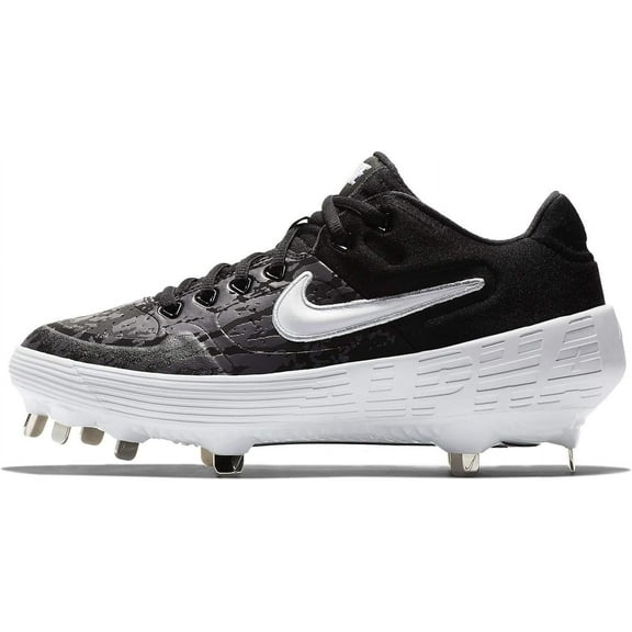 Nike Women's Alpha Huarache Elite 2 Softball Cleats 7, Black/Thunder Grey/Oil Grey/White