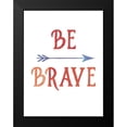 thumbnail image 2 of Urban Epiphany 12x14 Black Modern Framed Museum Art Print Titled - Be Brave, 2 of 5
