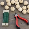 thumbnail image 5 of 120 unidades de bolas redondas de madera maciza sin terminar, bolas de cuentas redondas de 1 pulgada de diámetro, bolas sueltas de madera compatibles con la fabricación de joyas Afortunado Sencillez, 5 of 5