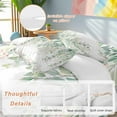 thumbnail image 2 of Rattails Leaves Bedding Duvet Cover Set Twin Size 4 Pieces Vines Plants Branch Gradient Watercolor Bedding Set with Zipper Closure, 1 Comforter Cover 68x86 Inches 1 Flat Sheet & 2 Pillow Cases, 2 of 7