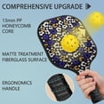 thumbnail image 4 of Pickleball Paddles Set Of 1, Fiberglass Surface, Animal, Leopard Print, 1 Paddle, 2 Balls & Bag, 4 of 5