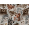 thumbnail image 4 of oneOone Viscose Jersey Brown Fabric Animals Watercolor Sewing Material Print Fabric By The Yard 60 Inch Wide, 4 of 5