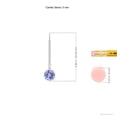 thumbnail image 2 of ANGARA Natural 1 ct Tanzanite and Diamond Leverback Drop Earrings in 14K White Gold for Women (Size-5mm) | December Birthstone, Anniversary, Jewelry Gift for Women | Natural Tanzanite Earrings, 2 of 6