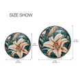 thumbnail image 2 of Acrylic Circular Clock 11.9x11.9 Inch Circular Clock Decorative Clock Creative Clock Dual-Purpose Clock Wall Clock Clock Decorate Your Space Pretty White Lilies, 2 of 9