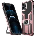 thumbnail image 1 of Funda revolucionaria diseñada para iPhone 12 Pro de 6.1 pulgadas con soporte, [Protección a nivel de armadura] Funda delgada a prueba de golpes con ranuras verticales/horizontales, 1 of 5
