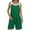 Green, variant on Women Waffle Jumpsuits Summer Casual Sleeveless Romper Loose Spaghetti Strap Overalls Shorts Jumpsuit with Pockets
