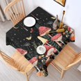 thumbnail image 2 of Red Mushroom Butterfly Black Pattern Square Tablecloth,Waterproof Square Table Cover,Wipeable Spillproof Washable Table Cover for Home Kitchen Party Decor 42"X42"(107x107cm), 2 of 6