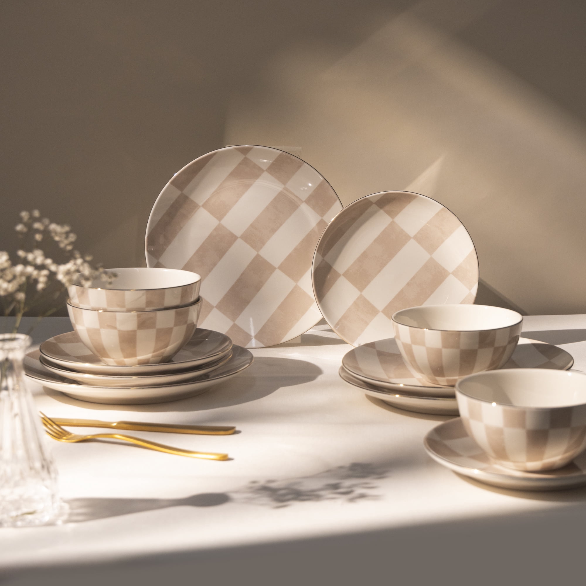 Thyme & Table Celine Ceramic Salad Plate Tan