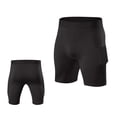 thumbnail image 2 of Guluxicc Men's Yoga Shorts Elastic Waist Gym Shorts Regular Fit Solid Color Summer Workout Shorts, 2 of 7