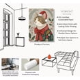 thumbnail image 2 of Moonow7 Ornate Tabby Cat Christmas Wall Art with Red Bow - Whimsical Folk Art Print for Holiday Decor, Poster for Living Room, Bedroom & Kitchen, Gift for Cat Mom, Unframed Size 40x50cm / 16x20", 2 of 13