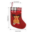 thumbnail image 3 of AuroraX Cute Stylish Christmas Stockings Traditional Mini Christmas Stockings with 3d Santa Snowman and Reindeer 6" Plush Candy Stocking Bag for Family Christmas Decor(Red), 3 of 6