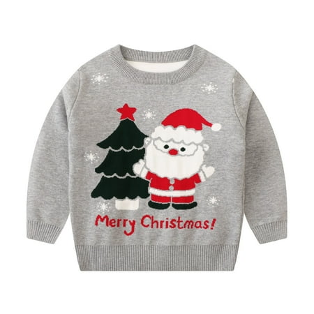 

Generic Warm Pullovers for Little Boys Toddler Boys Girls Christmas Sweaters New Year s Knitwear Cute Tulle Holiday Party Top(GY2 3-4 Years)