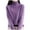 BH33 Purple, variant on Curuila Women Turtleneck Sweater Knitted Solid Color Long Sleeve Comfort Thick Loose Autumn Winter Pullover Beige Size L