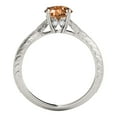 thumbnail image 4 of Mauli Jewels Rings for Women 0.85 Carat Diamond And Moragnite Ring 4-prong 14K White Gold, 4 of 7