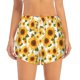 thumbnail image 2 of Balery Yellow Polka Dot Sunflower Pantalones cortos deportivos para mujer con forro y dos bolsillos, elásticos, para entrenamiento, gimnasio, yoga-Large, 2 of 7