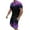 Purple, variant on Honeeladyy Men's 2 Pieces Short Sets Cotton Henley Shirts Short Sleeve Casual Beach Shorts Summer Yoga Outfits #Qc-Purple-XXXL