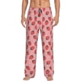 thumbnail image 2 of Goofa Strawberries Printed Soft Pajama Pants for Men, Wide Leg Comfy Casual Lounge Yoga Pants-Large, 2 of 9