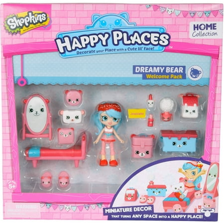 shopkins happy places welcome pack, bear bedroom