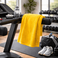 thumbnail image 2 of 2-Pack Elegani Towels - 16” x 26” Premium 100% Cotton Terry Velour Hand & Face Sports Gym Towel Set - Gold, 2 of 6