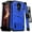 Blue & Black, variant on ZIZO BOLT Series Nokia 3.1 C Case Military Grade Drop Tested with Full Glass Screen Protector Holster and Kickstand Black Red