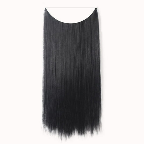 New Fishing Line Chemical Fiber High Temperature Thread Connection Hair Piece - Fashion Thick Clip in Hair Extensions Straight Curls Full Head Hairpiece Clip , Easter Makeup Wig, Mother'S Day Gifts