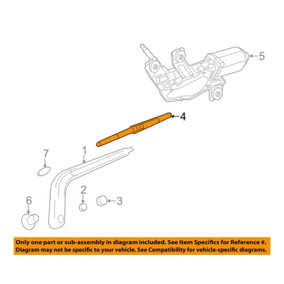 Chevrolet GM OEM 13-15 Spark Wiper-Rear Window Blade 96688389